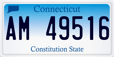 CT license plate AM49516