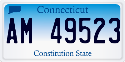 CT license plate AM49523