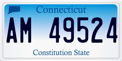CT license plate AM49524