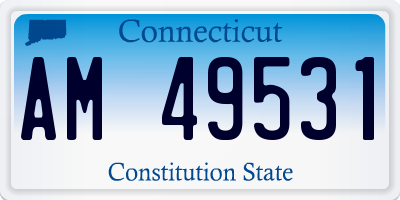 CT license plate AM49531