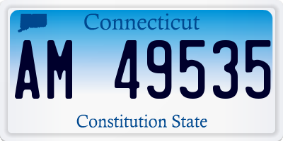 CT license plate AM49535