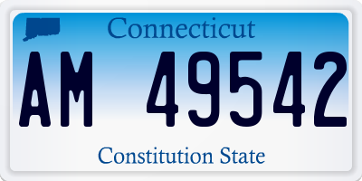 CT license plate AM49542