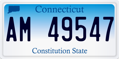 CT license plate AM49547