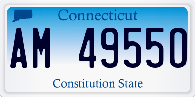 CT license plate AM49550