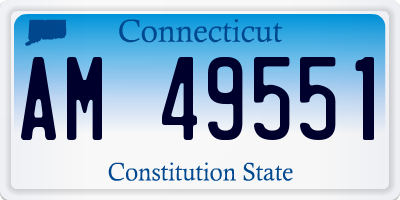 CT license plate AM49551