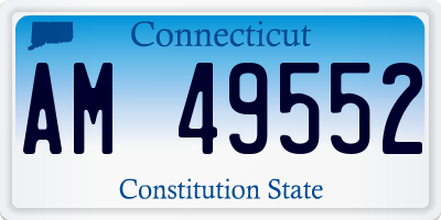 CT license plate AM49552