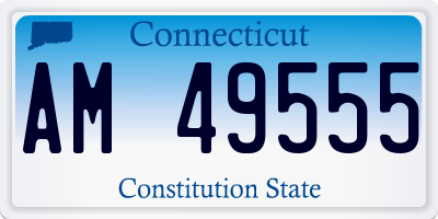 CT license plate AM49555