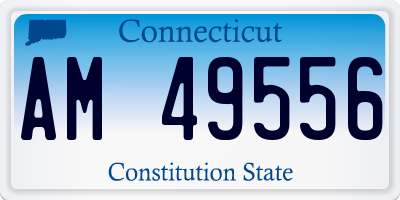 CT license plate AM49556