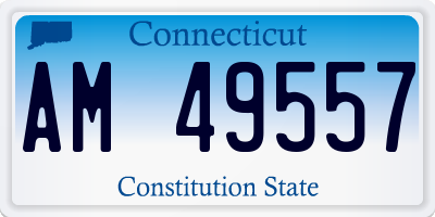 CT license plate AM49557