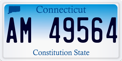 CT license plate AM49564