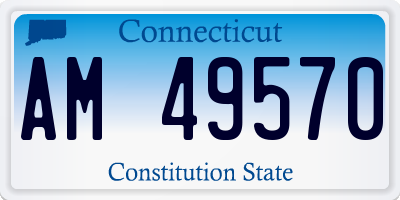 CT license plate AM49570