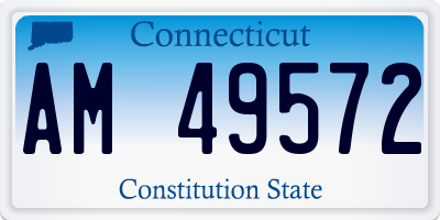 CT license plate AM49572