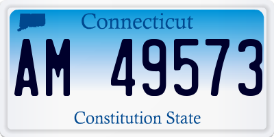 CT license plate AM49573