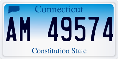 CT license plate AM49574