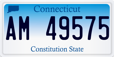 CT license plate AM49575