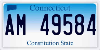 CT license plate AM49584