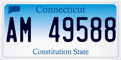 CT license plate AM49588