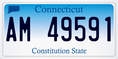 CT license plate AM49591