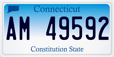 CT license plate AM49592