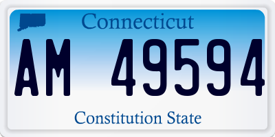 CT license plate AM49594