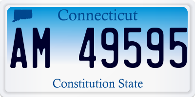 CT license plate AM49595