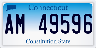 CT license plate AM49596