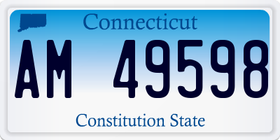 CT license plate AM49598