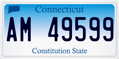 CT license plate AM49599