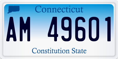 CT license plate AM49601