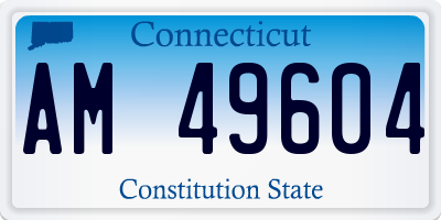 CT license plate AM49604