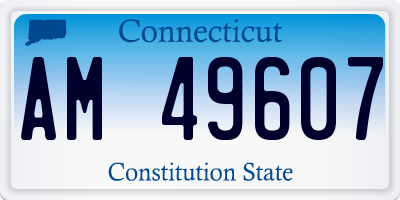 CT license plate AM49607