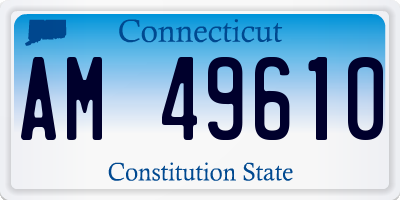CT license plate AM49610