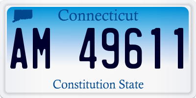 CT license plate AM49611