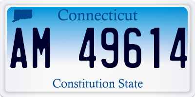 CT license plate AM49614