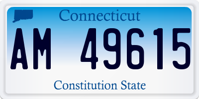 CT license plate AM49615
