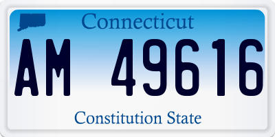 CT license plate AM49616