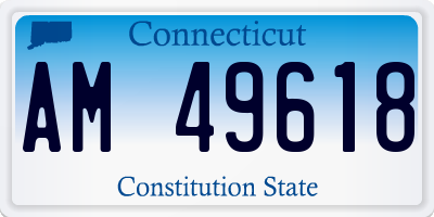 CT license plate AM49618