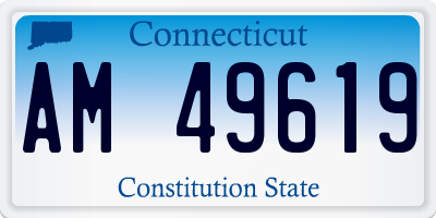 CT license plate AM49619