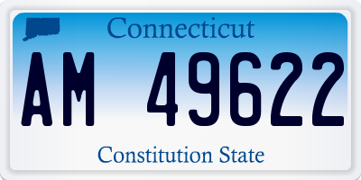 CT license plate AM49622