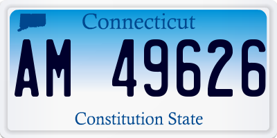 CT license plate AM49626