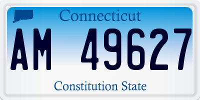 CT license plate AM49627