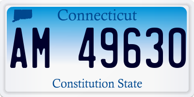 CT license plate AM49630
