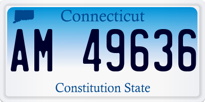CT license plate AM49636