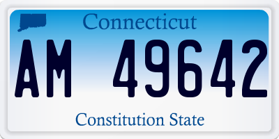 CT license plate AM49642