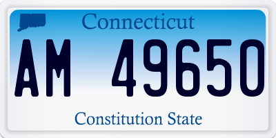 CT license plate AM49650