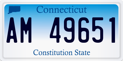 CT license plate AM49651