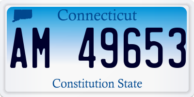 CT license plate AM49653
