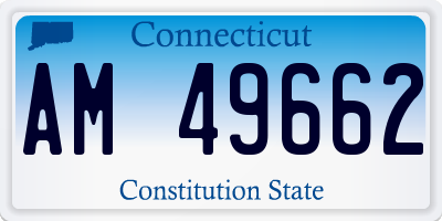 CT license plate AM49662
