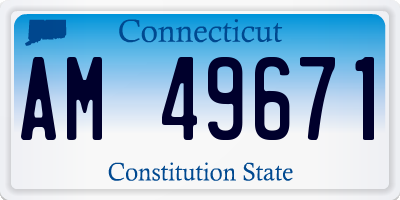 CT license plate AM49671
