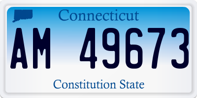 CT license plate AM49673